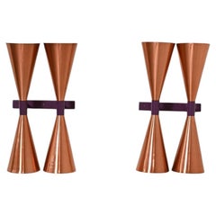 Pair of copper wall sconces, model “S-2021,” by Hans-Agne Jakobsson, 1960s