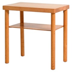 Table basse scandinave avec étagère, années 50