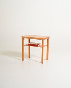 Table basse scandinave avec étagère, années 50