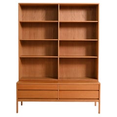 Scandinavian oak bookcase, 1960s