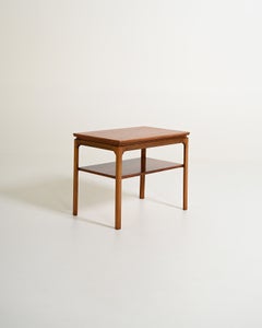 Petite table scandinave en acajou, années 50-60