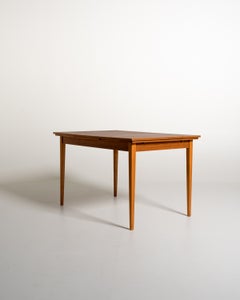 Ausziehbarer skandinavischer Tisch aus Teakholz und Buche, 1950er–1960er Jahre