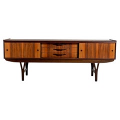 Buffet scandinave en palissandre et chêne, années 60