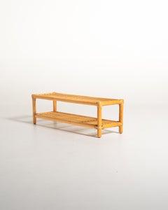 Scandinavian bench made of bamboo and rattan, second half of the 20th century