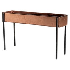 Rectangular copper and metal planter, 1960s