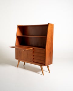 Teak bookcase with pull-out desk, Sweden, 1950s/1960s