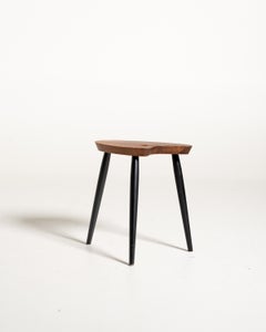 Stool with a teak palette-shaped top, Scandinavia, 1950s