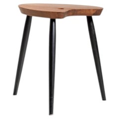 Stool with a teak palette-shaped top, Scandinavia, 1950s