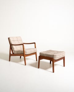 Ole Wanscher Model 109 Armchair with Footrest, 1950s