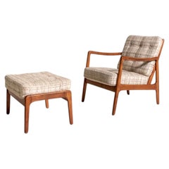 Ole Wanscher Model 109 Armchair with Footrest, 1950s