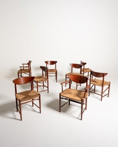 Ocho sillas 316/317 de Hvidt & Mølgaard-Nielsen para Søborg, años 50/60