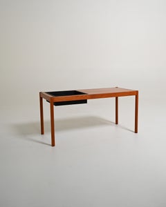 Scandinavian bench with a teak plant holder, 1960s