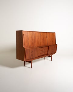 Tall Danish teak sideboard from the 1960s