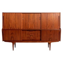 Tall Danish teak sideboard from the 1960s