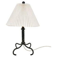 Vintage Studio Craft Wrought Iron Table Lamp with Sculptural Tripod Base