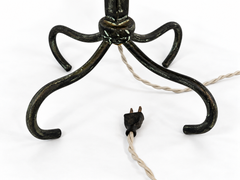 Vintage Studio Craft Wrought Iron Table Lamp with Sculptural Tripod Base