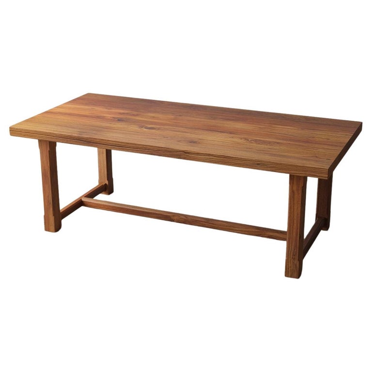 Solid Teak Dining Table in a Smooth Natural Finish For Sale at 1stDibs