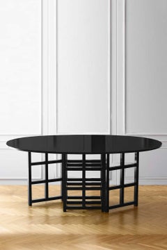 Dining table with double folding top by Charles Rennie Mackintosh for Cassina