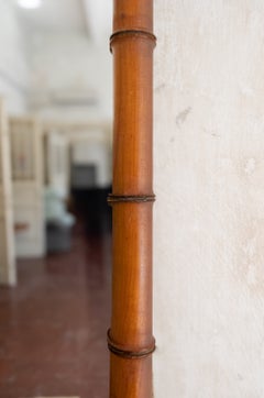 Turned Wood Faux Bamboo Mirror – 1940s