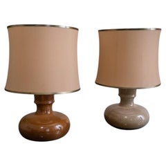 Glazed Ceramic Table Lamps – 1970s