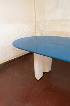 Gran mesa con tablero lacado de Giovanni Offredi para Saporiti - Italia 197