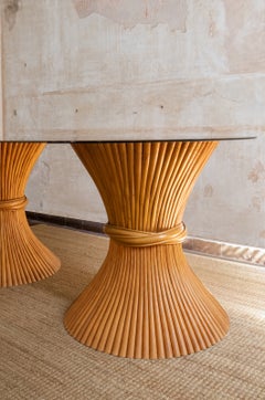 Rattan Dining Table – Mcguire San Francisco – 1970s