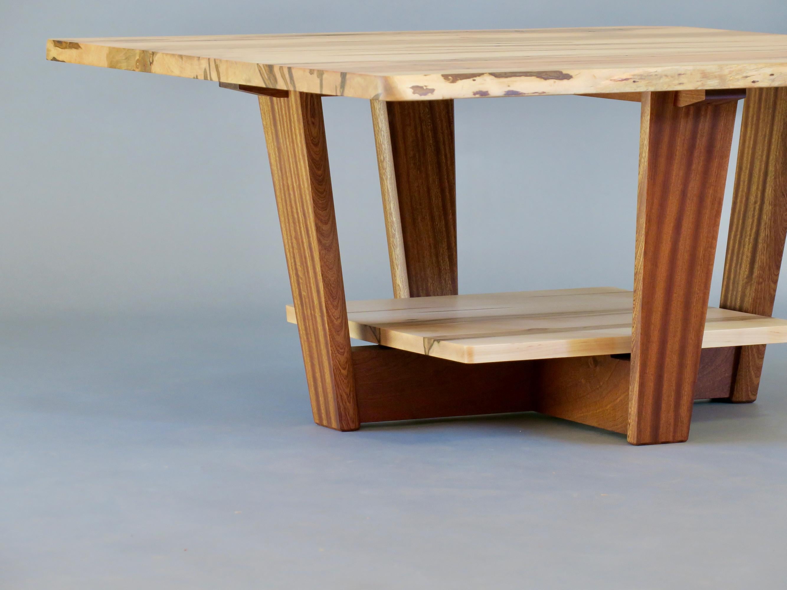 Round Coffee Table  Elm Walnut  Thomas Throop Black Creek Designs  Made to Order For Sale 4