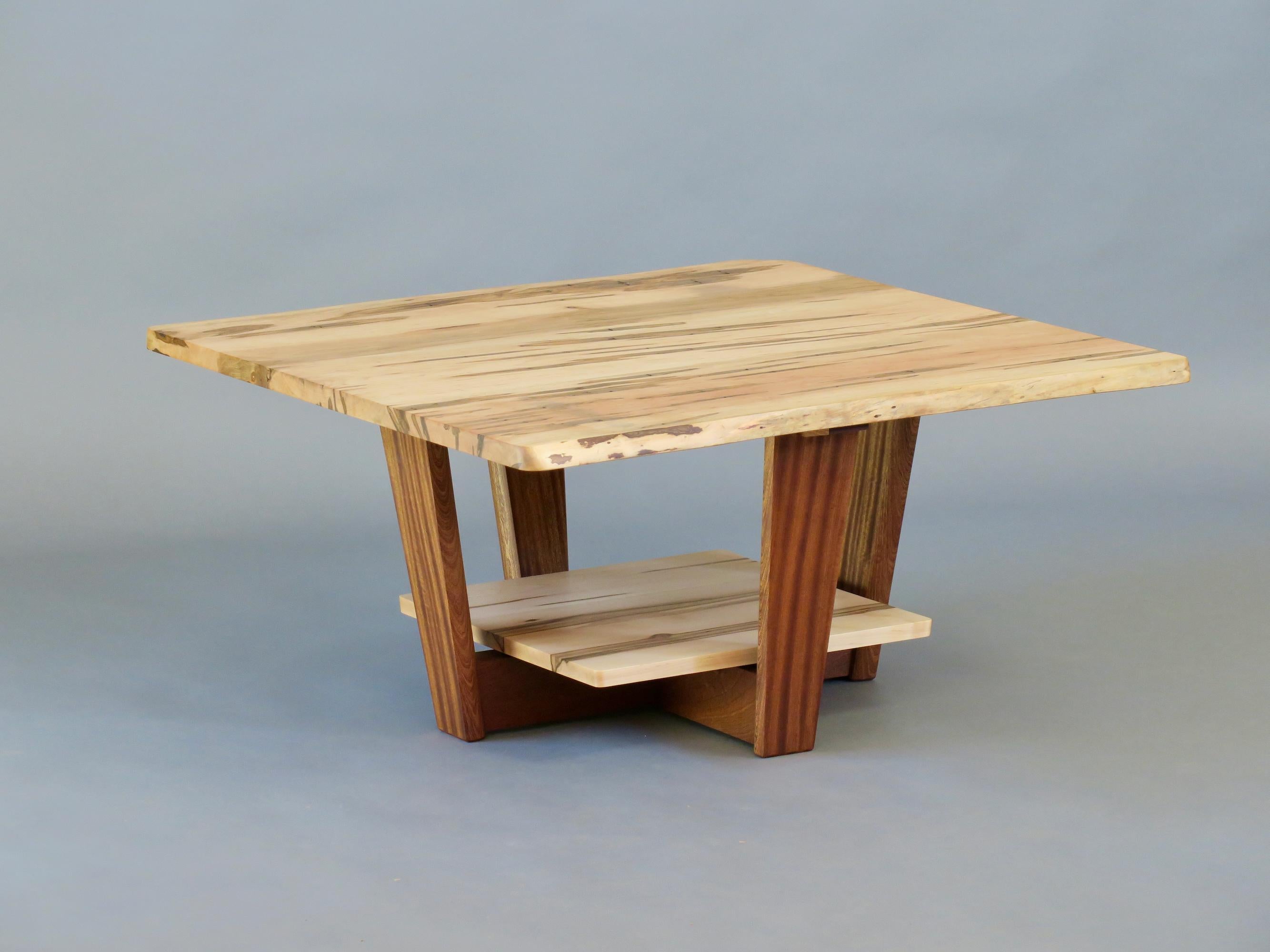 Round Coffee Table  Elm Walnut  Thomas Throop Black Creek Designs  Made to Order For Sale 5