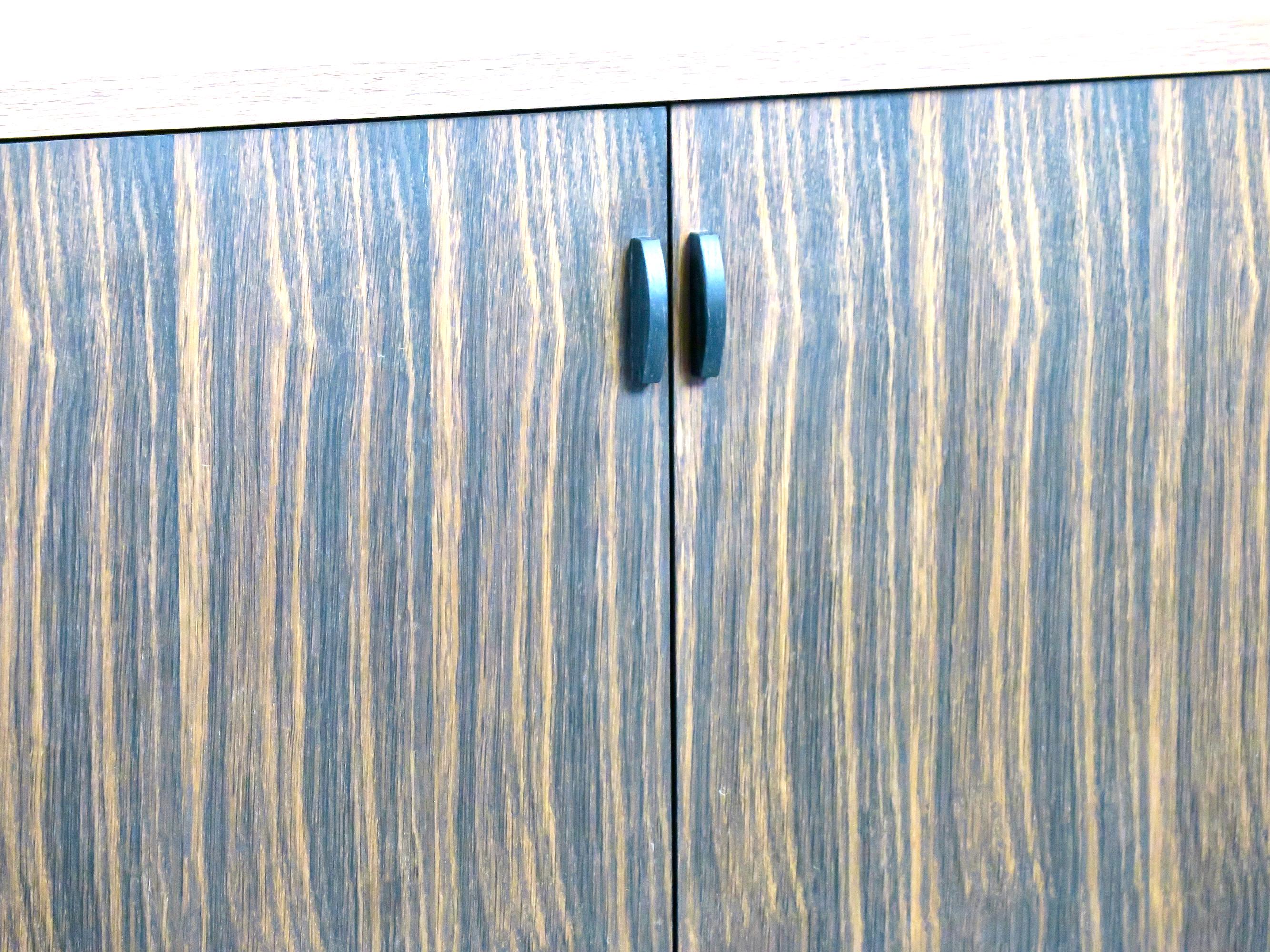 Modern Walnut  Koa Credenza  Sculptural Legs by Thomas Throop  Made to Order For Sale 9