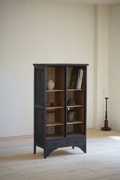 Japanese Antique Sen Wood Open Display Shelf, 1920s–1940s, Japandi Wabi-Sabi