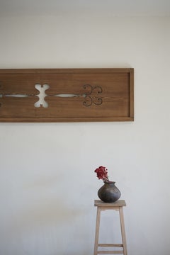 Japanese Antique Cedar Ranma Architectural Panel, 2 18th–19th Century, Wabi-Sabi