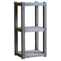 Japanese Vintage Cedar Two-Tier Display Shelf, 1950s–1970s, Wabi-Sabi