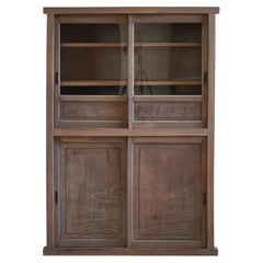 Japanese Antique Keyaki Wood Storage Cabinet, 1930s–1950s, Wabi-Sabi