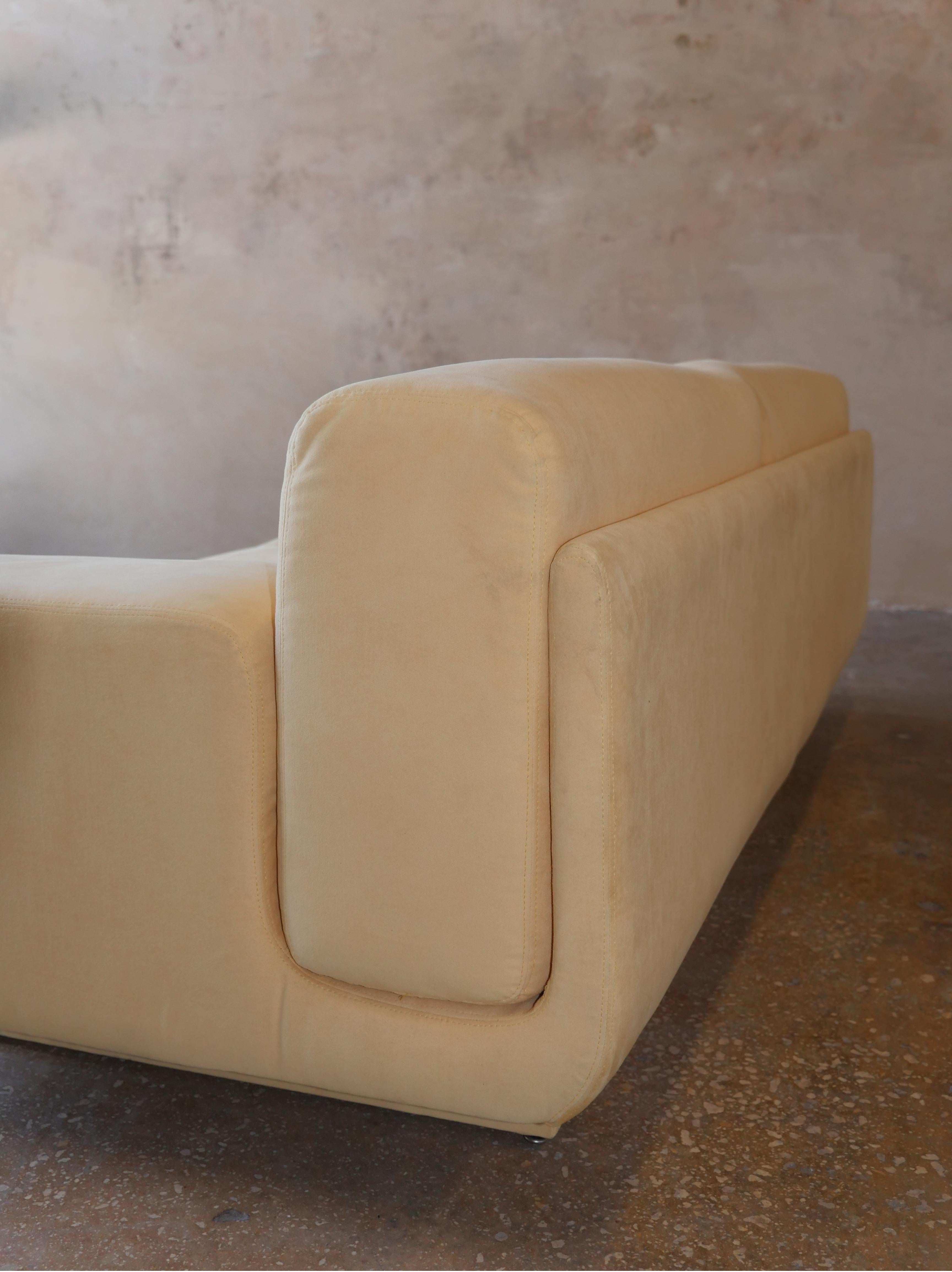 Suede 1980s Postmodern Sofa by Preview