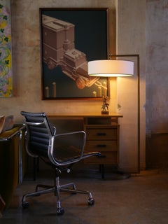 Scrivania anni '60 Pierre Paulin per Thonet CM 172 in Wood rifinito e metallo nero