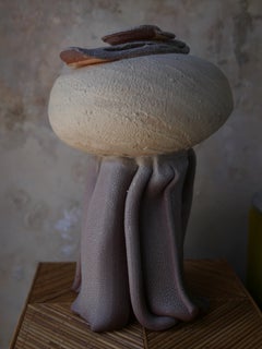 20th Century Large Organic Studio Pottery Sculpture in Textured Earth Tones
