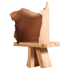 Banc en cuir de buffle d'eau Sculpture unique Mímesis 7 de Jordi Ribaudí