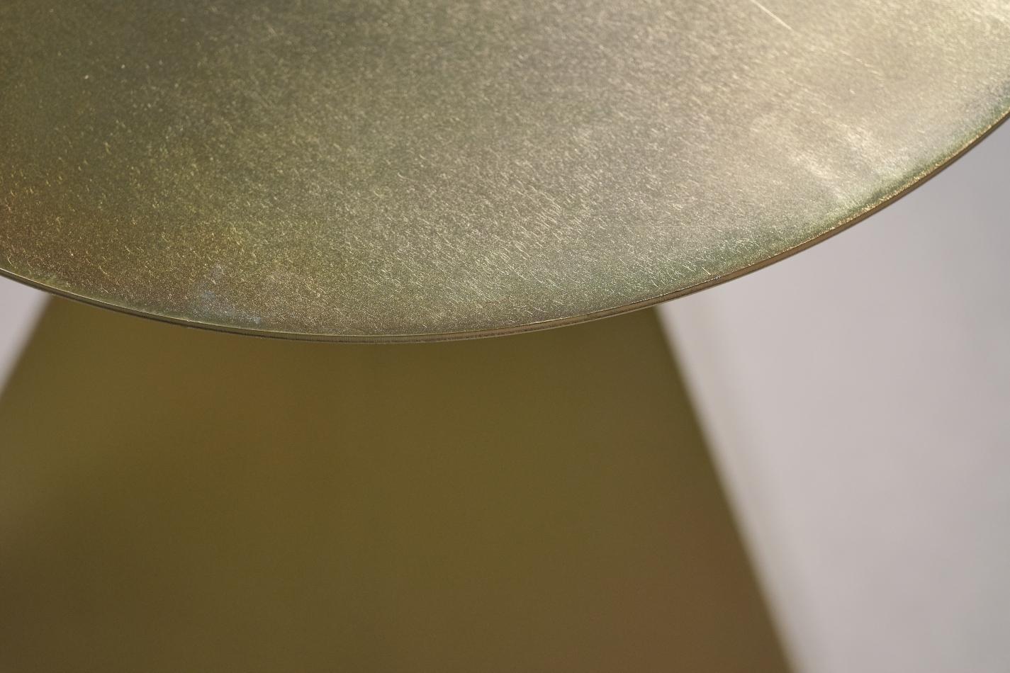Difficult Table side table in bichromated steel by Cristian Herrera Dalmau For Sale 2