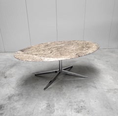 Florence Knoll Oval Marble Tulip Dining Table by Knoll 1970s