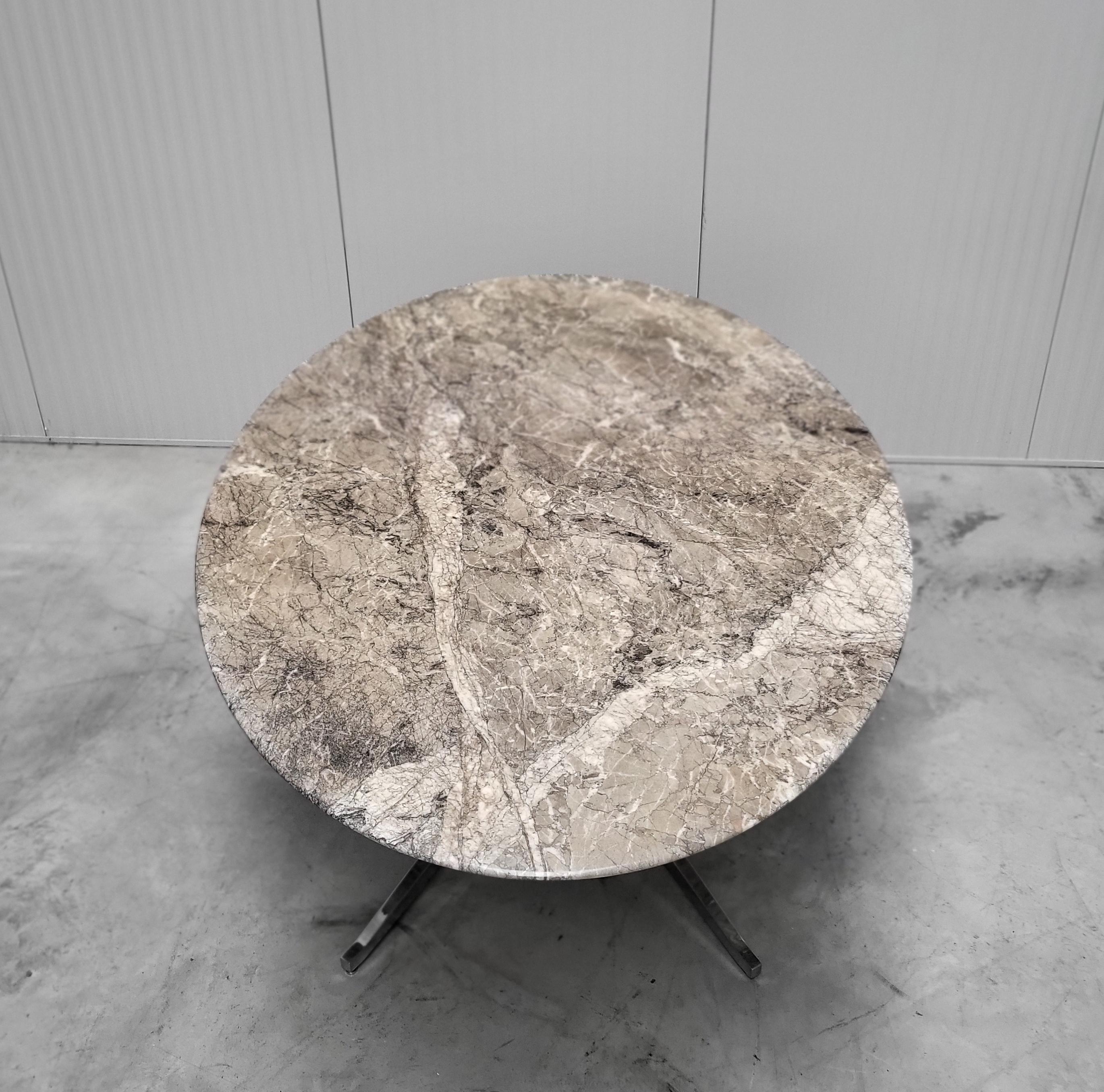 Italian Florence Knoll Oval Marble Tulip Dining Table by Knoll 1970s