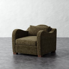Custom Elodie Chair in Textured Velvets, Hand-Crafted, USA