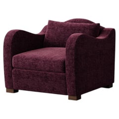 Custom Elodie Chair in Textured Velvets, Hand-Crafted, USA