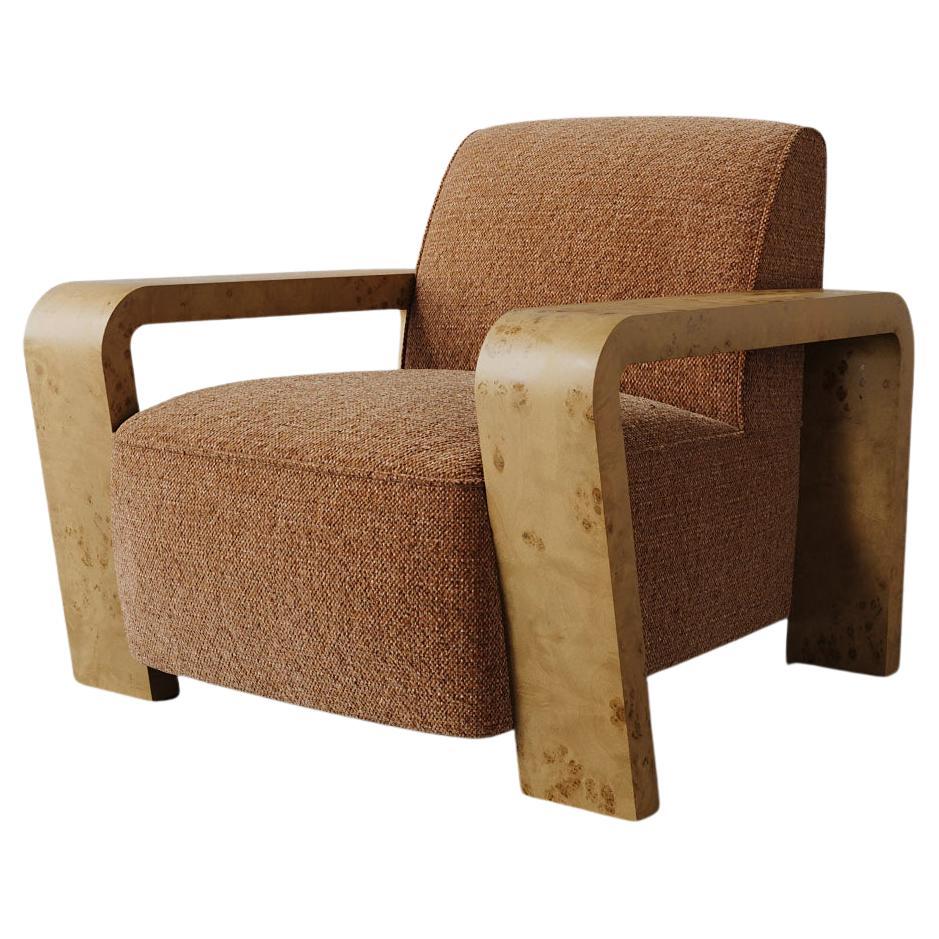 Silla de salón "Dumas" de pelo texturado caramelo by Christiane Lemieux en venta