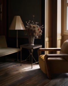 "Cambert" Marble and Iron Square Side Table by Christiane Lemieux