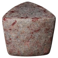 Kado Handmade Triangular Ceramic Stool / End Table, in Ember Ash Reactive Glaze