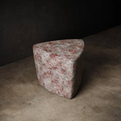 Kado Handmade Triangular Ceramic Stool / End Table, in Ember Ash Reactive Glaze