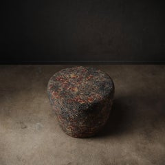 Taiko Handmade Ceramic Drum End Table or Stool, in Oxide Bloom Reactive Glaze