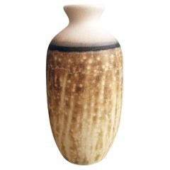 Koban Raku Pottery Vase with Water Tube - Obvara - Handmade Ceramic