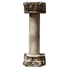 Monumental Italian Carved Stone Architectural Column