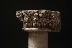 Monumental Italian Carved Stone Architectural Column